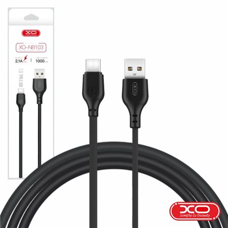 Cabo USB-A 2.0 Macho / USB-C 2.1A 2M Preto XO