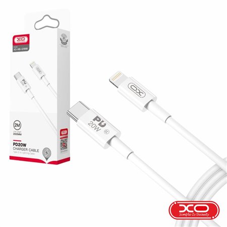 Cabo USB-C Macho / Lightning Macho 2m PD 20W XO