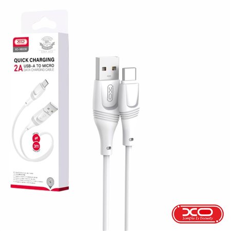 Cabo USB-A Macho / USB-C Macho 3m Branco XO