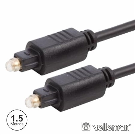 CABO FIBRA ÓPTICA TOSLINK-TOSLINK M/ M 1.5M VELLEMAN