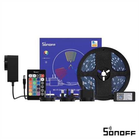 Kit Fita 60 LEDS 5050 RGB 12V 2m IP65 WIFI E BT SONOFF