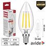 Lâmpada LED E14 Vela Filamento 4.5W 230V 2700K 470lm AVIDE