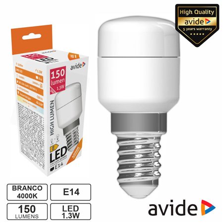 Lâmpada LED E14 Stick T26 1.3W 230V 4000K 150lm AVIDE