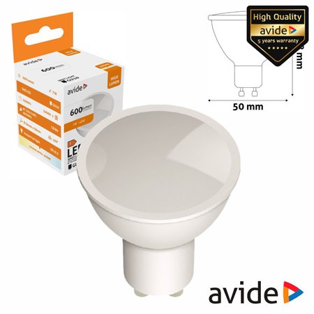 Lâmpada LED GU10 Dimável Spot 7W 230V 4000K 530lm AVIDE