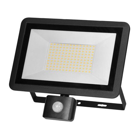 Foco LED 100W 230V C/ Sensor 4000K 8000LM Preto ADVITI