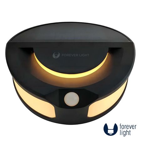 Luz LED Portátil 6W 3000K C/ Sensor PIR Painel Solar FOREVER