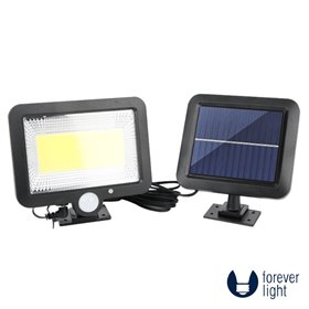 Candeeiro Exterior 8W 600lm 6000K C/ Sensor PIR Painel Solar