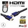 Cabo HDMI Dourado Macho / Macho 2.1 8K Preto 2M PROK