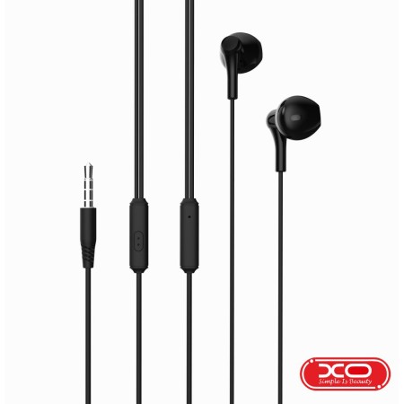 Auscultadores Stereo C/ Microfone Jack 3.5mm Preto XO