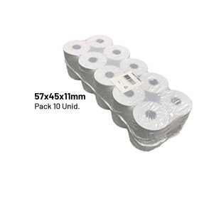 Rolo de Papel Térmico 57x45x11 - Pack de 10 unidades Rolo de Papel Térmico 57x45x11 - Pack de 10 unidades