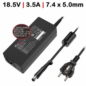 Carregador para Portatil HP 18.5V 3.5A 65W 7.4X5.0mm Ficha com Pin