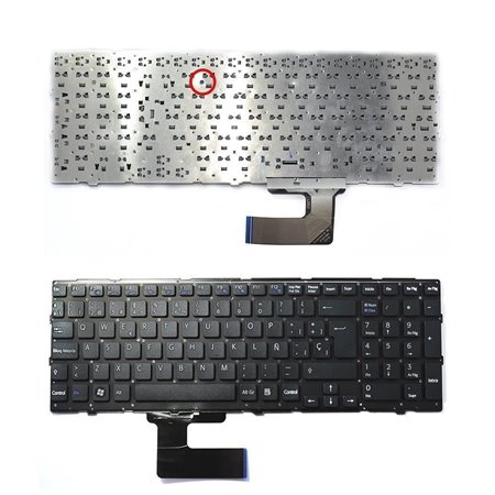 Teclado para Portatil Sony Vaio VPC-Eh3E0E VPC-Eh3Q1E VPC-Eh3J1E VPC-Eh3C0E Preto