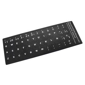 Etiqueta para Transformar-Se em Teclado em Idioma Espanhol / Castellano Preto Etiqueta para Transformar-Se em Teclado em Idioma Espanhol / Castellano Preto