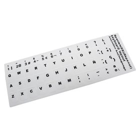 Etiqueta para Teclado Castellano Branco com Letras Pretos Etiqueta para Teclado Castellano Branco com Letras Pretos