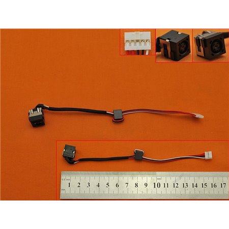 Conector DC Jack com Cabo para Dell Inspiron 15 3521 Pj590