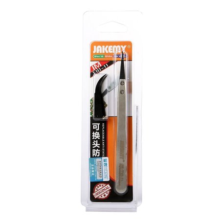 Tweezers Antistatic com Pontas Intercambiável Jakemy JM-T10-11