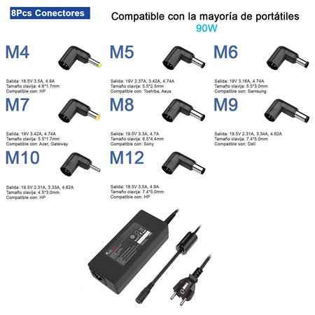 Carregador Universal Slim para Portáteis 19-20V 90W