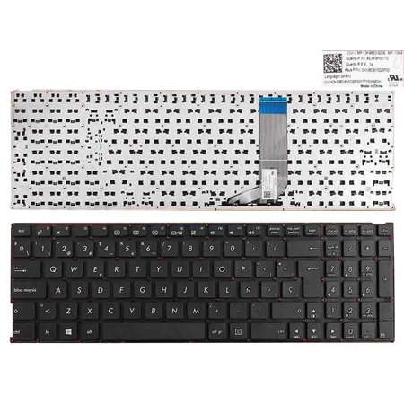 Teclado para Portatil Asus A556U A556Ua A556Ub A556Uf A556Uj A556Ur A556Uv A556 X556 Preto (Sem Estrutura,Without Foil,Win8)