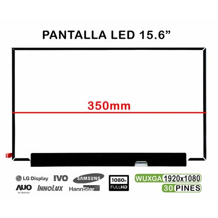 Ecrã LED de 15.6" para Portatil B156Han02.4 Nv156Fhm-N45 N156Hga-Ea3 Rev.C1 N156Hga-Ea3 Rev.C2 FHD