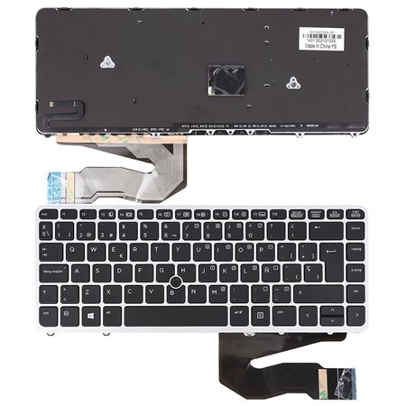 Teclado para Portatil HP EliteBook 840 G1 850 G1 Estrutura Prata