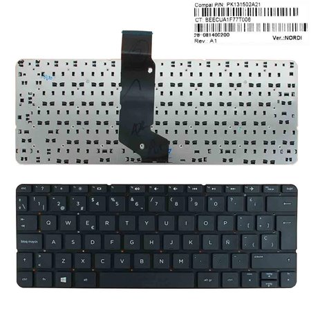 Teclado para Portatil HP Pavilion 11-N Preto Sem Estrutura