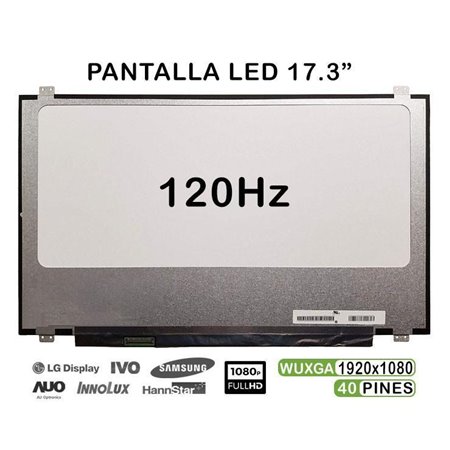 Ecrã LED de 17.3" para Portatil N173Hhe-G32 Rev.C1 40 Pines 120Hz