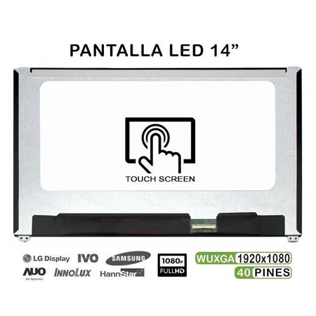 Ecrã LED de 14" para Portatil Dell Latitude E7490 B140Hak02.2 LP140Wf5-Spm1 Tátil