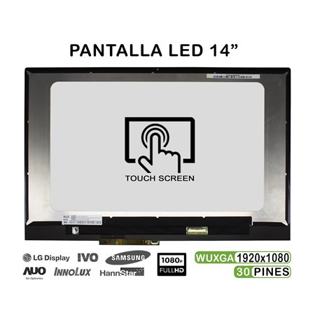 Ecrã LED Tátil de 14" para Portatil Lenovo Yoga 530-14Ikb 81Ek