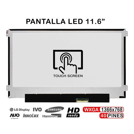 Ecrã LED Tátil de 11.6" para Portatil B116Xak01.0 40 Pines