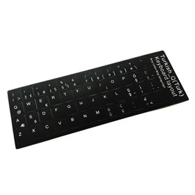 Etiqueta para Transformar-Se em Teclado em Idioma Turco Preto Etiqueta para Transformar-Se em Teclado em Idioma Turco Preto