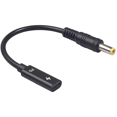 Adaptador USB-C Fêmea a 5.5X2.5mm Macho 65W de 15Cm