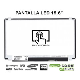Ecrã LED de 15.6" Tátil para Portátil Nt156Fhm-T00 FHD 40 Pines