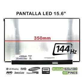 Ecrã LED de 15.6" para Portátil Nv156Fhm-Ny4 V8.0 FHD Ips 144Hz 350mm 40 Pines