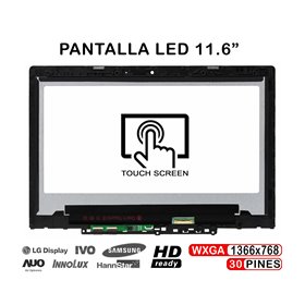 Ecrã LED com Estrutura de 11.6" para Portatil Lenovo Chromebook 300E 2Nd Gen 81Qc Mtk Sin G-Sensor