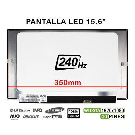 Ecrã LED de 15.6" para Portatil Ne156Fhm-Nz1 V8.0 240Hz FHD 40 Pines