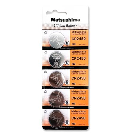 Pilha Tipo Botão Matsushima Cr2450 3V Litio 5 Unidades