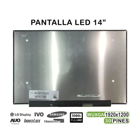 Ecrã LED de 14" para Portatil Ne140Wum-N61 1920X1200 30 Pines