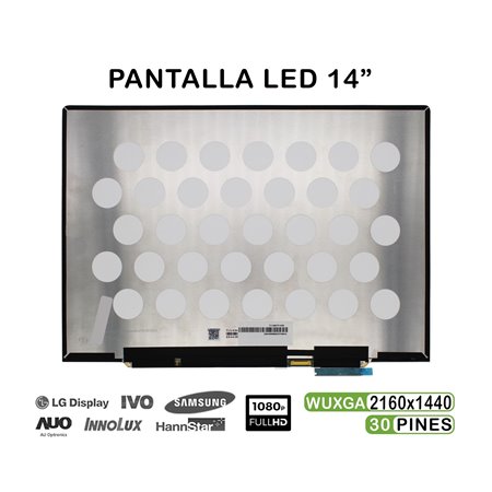 Ecrã LED Tátil de 14" para Portatil Tv140Wtm-Nh0 2160X1440 30 Pines