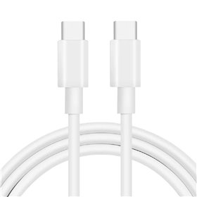 Cabo USB-C de Carga Rápida de 140W - 240W com Chip E-Mark 1.80 M Branco