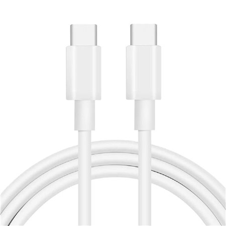 Cabo USB-C de Carga Rápida de 140W - 240W com Chip E-Mark 1.80 M Branco