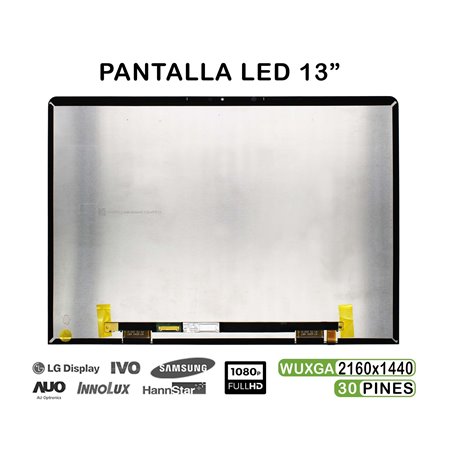 Ecrã LED de 13" para Portatil Tv130Wtm-Nh0 2160X1440 30 Pines