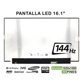 Ecrã LED de 16.1" para Portatil N161Hma-Gak 144Hz 1920X1080 40 Pines