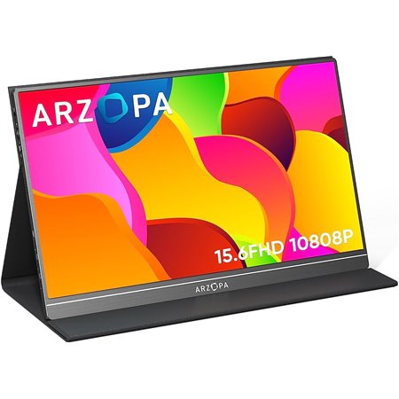 Monitor Portátil Arzopa S1 Table de 15.6" 1080 FHD Ips com Hdmi USB-C para PC Mac Ps5 Nintendo Switch