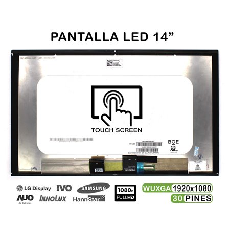 Ecrã LED Tátil 14" para Portatil HP Pavilion X360 14M-By FHD