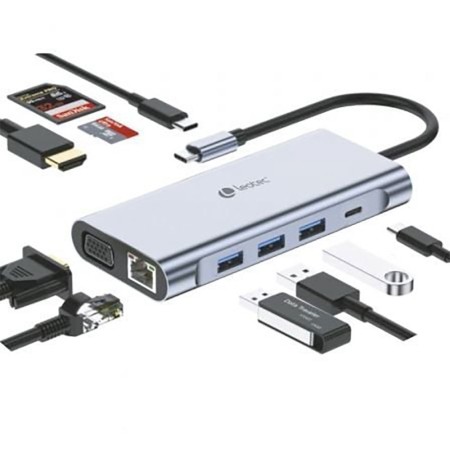 Docking USB Tipo-C Leotec Cinzento