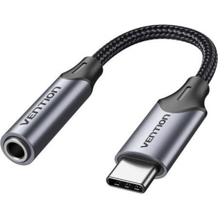 Adaptador Audio Vention BGMHA/ Jack 3.5 Fêmea - USB Tipo-C Macho/ 10cm/ Cinza