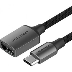 Cabo USB 2.0 Vention CCWHB, USB Tipo-C Macho - USB Fêmea, 15cm Conversor Vention CCWHB/ USB Tipo-C Macho - USB Fêmea/ 15cm