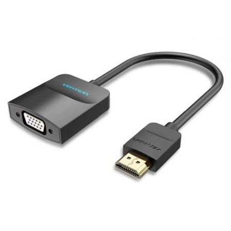 Conversor Vention 42161 HDMI Macho - VGA Fêmea - Jack 3.5 Fêmea/ 15cm/ Preto