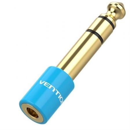 Adaptador Jack Vention VAB-S01-L/ Jack 6.5 Macho - Jack 3.5 Fêmea/ Azul