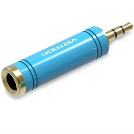 Adaptador Jack Vention VAB-S04-L/ Jack 3.5 Macho - Jack 6.5 Fêmea/ Azul